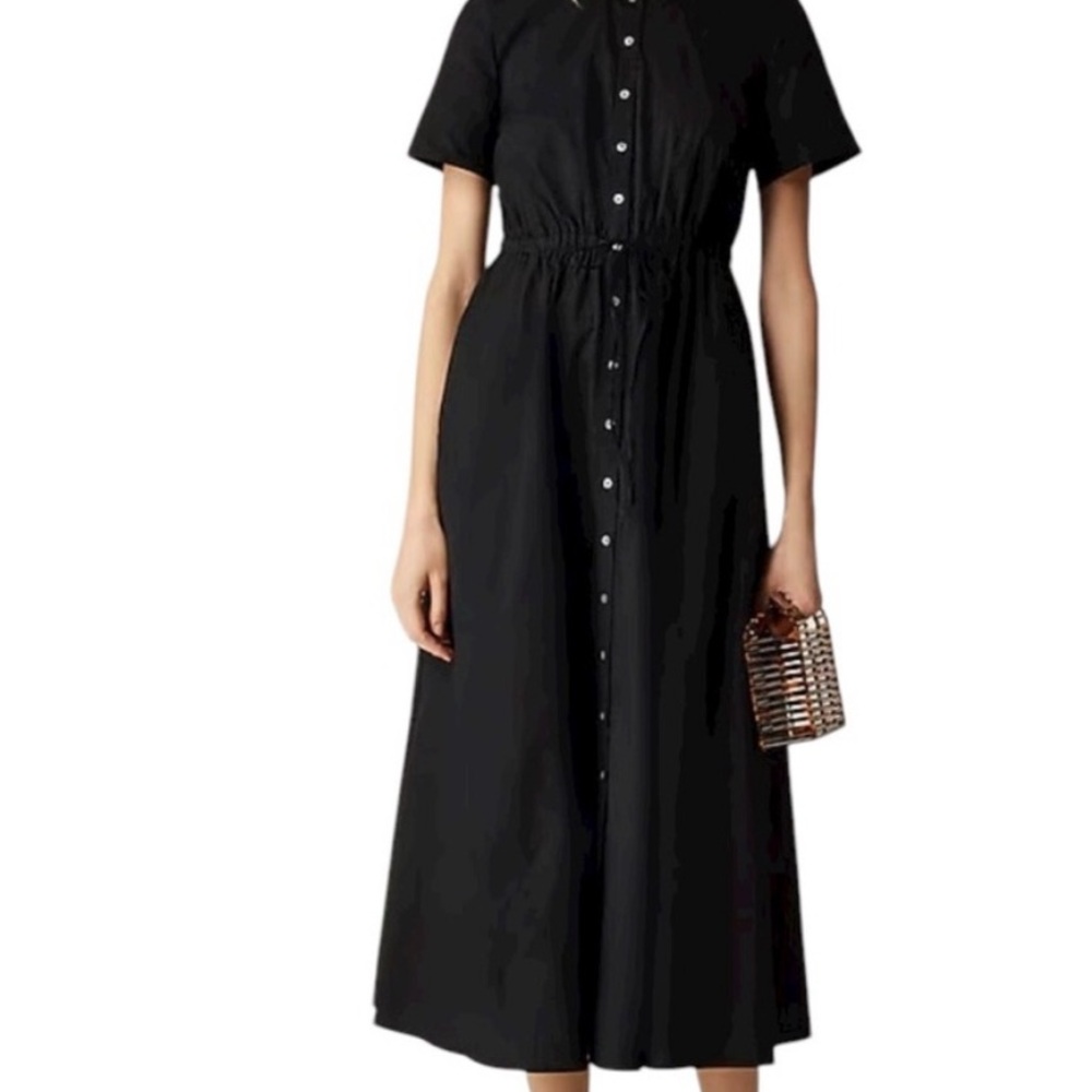 J. Crew Classic Black Midi Dress